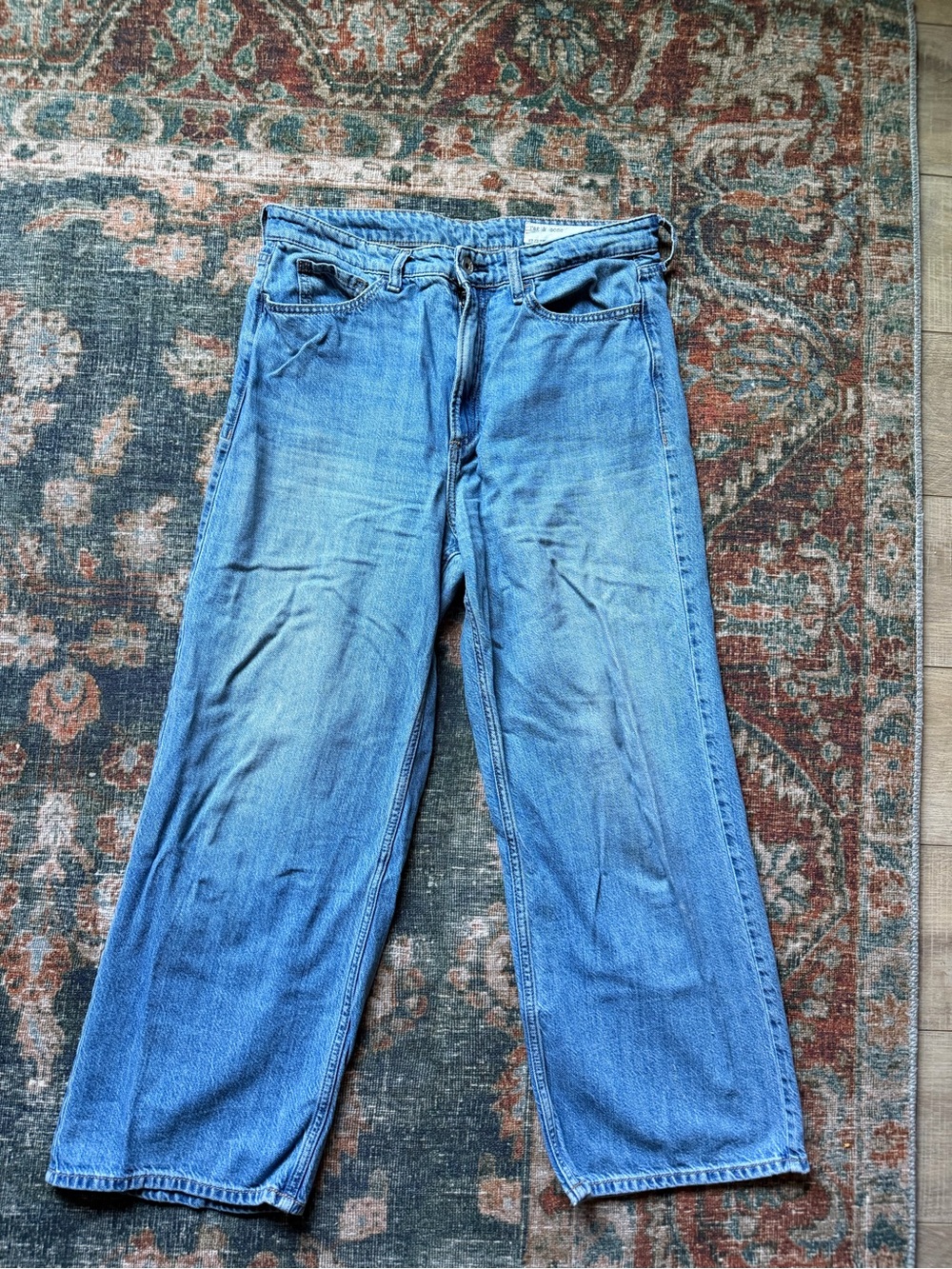 rag & bone Light Blue Wide Leg Jeans - 28 - Picture 4 of 6